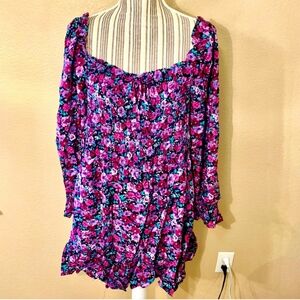 ***SALE*** Wild Fable Boho Chic Pink and Purple Floral Mini Dress